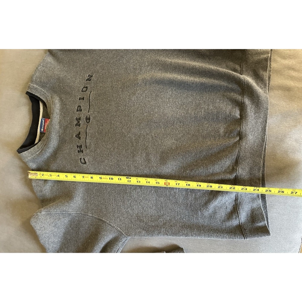 Vintage champion men's gray sweatshirt pull over size large - Picture 3 of 5